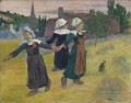 Chicas Bretonas Bailando Pont Aven Postimpresionismo Primitivismo Paul Gauguin